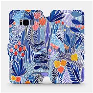 Mobiwear Flip case for Samsung Galaxy S8 - MP03P Blue flower - Phone Cover