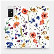 Mobiwear Samsung Galaxy A51 flip tok - MP04S, mezei virágok - Telefon tok
