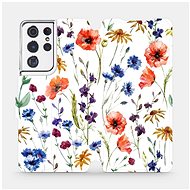 Mobiwear Flip mobile phone case Samsung Galaxy S21 Ultra - MP04S Meadow Flower - Phone Cover