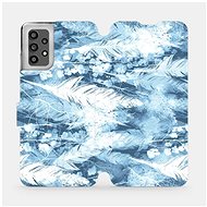 Flip mobile phone case Samsung Galaxy A32 LTE - M058S Light blue horizontal feathers - Phone Cover