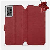 Leather flip case for Samsung Galaxy A32 LTE - Dark Red - Dark Red Leather - Phone Cover