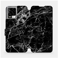 Mobiwear Realme 8 flip tok - V056P, fekete márvány - Telefon tok