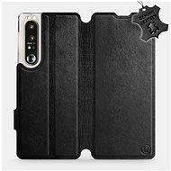 Leather flip case for Sony Xperia 1 III - Black - Black Leather - Phone Cover