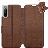 Leather flip case for Sony Xperia 10 III - Brown Leather - Phone Cover