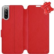 Leather flip case for Sony Xperia 10 III - Red - Red Leather - Phone Cover