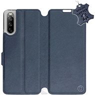 Leather flip case for Sony Xperia 10 III - Blue - Blue Leather - Phone Cover