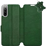 Leather flip case for Sony Xperia 10 III - Green - Green Leather - Phone Cover