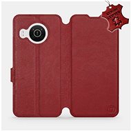 Leather flip mobile phone case Nokia X10 - Dark Red - Dark Red Leather - Phone Cover