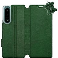 Leather flip case for Sony Xperia 5 III - Green - Green Leather - Phone Cover