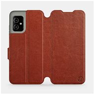 Flip case for Asus Zenfone 8 in Brown&Gray with grey interior - Phone Cover