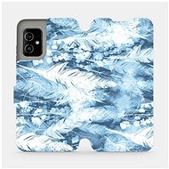 Flip case for mobile phone Asus Zenfone 8 - M058S Light blue horizontal feathers - Phone Cover