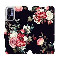 Flip case for Xiaomi Redmi Note 10 5G - VD11P Rose on black - Phone Cover