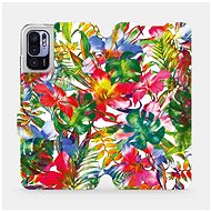 Flip case for Xiaomi Redmi Note 10 5G - MG07S Multicoloured flowers and leaves - Phone Cover