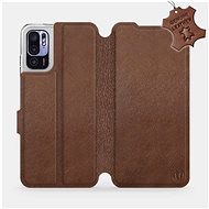 Leather flip case for Xiaomi Redmi Note 10 5G - Brown Leather - Phone Cover
