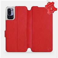 Leather flip case for Xiaomi Redmi Note 10 5G - Red - Red Leather - Phone Cover