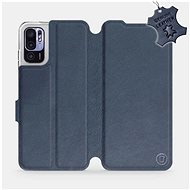 Leather flip case for Xiaomi Redmi Note 10 5G - Blue - Blue Leather - Phone Cover