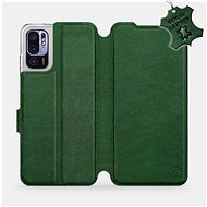Leather flip case for Xiaomi Redmi Note 10 5G - Green - Green Leather - Phone Cover