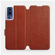 Flip case for Vivo Y72 5G in Brown&Gray with grey interior - Phone Cover