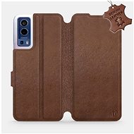 Leather flip case for Vivo Y72 5G - Brown Leather - Phone Cover