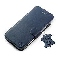 Mobiwear Kožené flip puzdro pre Apple iPhone 13 – Modré – L_NBS - Puzdro na mobil