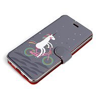 Mobiwear Flip case for Apple iPhone 13 Pro - V024P Unicorn on a bike - Phone Case