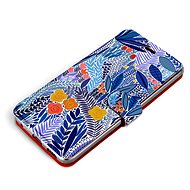 Mobiwear Flip case for Samsung Galaxy A22 5G - MP03P Blue flower - Phone Case
