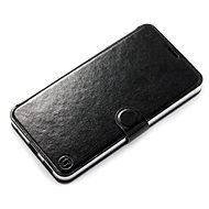 Mobiwear Flip puzdro na Samsung Galaxy M22 – C_BLS Black & Gray so sivým vnútrom - Puzdro na mobil