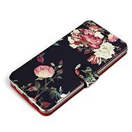 Mobiwear Flip case for Samsung Galaxy M22 - VD11P Rose on black - Phone Case