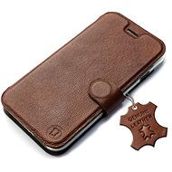 Mobiwear leather flip case for Realme 9 5G - Brown - Phone Case