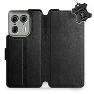 Leather Mobiwear flip book for Motorola EDGE 50 Ultra - Black - L_BLS - Phone Case