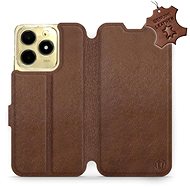 Leather Mobiwear flip book for Realme C61 - Brown - L_BRS - Phone Case