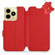 Leather Mobiwear flip book for Realme C61 - Red - L_RDS - Phone Case