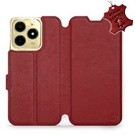 Leather Mobiwear flip book for Realme C61 - Dark red - L_DRS - Phone Case