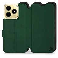 Mobiwear Soft Touch flip book for Realme C61 - Green & Black - Phone Case