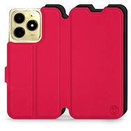 Mobiwear Soft Touch flip book for Realme C61 - Red & Black - Phone Case