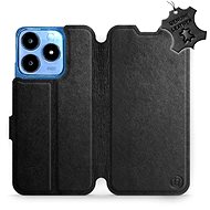 Leather Mobiwear flip book for Realme C63 - Black - L_BLS - Phone Case