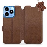 Leather Mobiwear flip book for Realme C63 - Brown - L_BRS - Phone Case