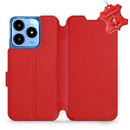 Leather Mobiwear flip book for Realme C63 - Red - L_RDS - Phone Case