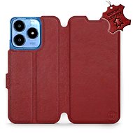 Leather Mobiwear flip book for Realme C63 - Dark red - L_DRS - Phone Case