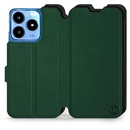 Mobiwear Soft Touch flip book for Realme C63 - Green & Black - Phone Case
