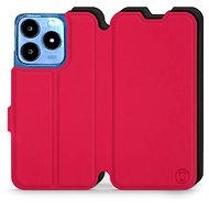 Mobiwear Soft Touch flip book for Realme C63 - Red & Black - Phone Case