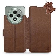 Leather Mobiwear flip book for Oppo Reno12 FS 5G - Brown - L_BRS - Phone Case