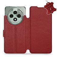Leather Mobiwear flip book for Oppo Reno12 FS 5G - Dark Red - L_DRS - Phone Case