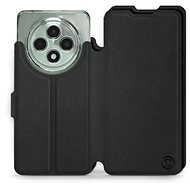 Mobiwear Soft Touch flip book for Oppo Reno12 FS 5G - Black - Phone Case