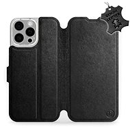 Leather Mobiwear flip book for Apple iPhone 16 Pro Max - Black - L_BLS - Phone Case