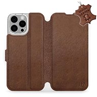Leather Mobiwear flip book for Apple iPhone 16 Pro Max - Brown - L_BRS - Phone Case