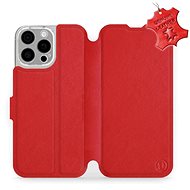 Leather Mobiwear flip book for Apple iPhone 16 Pro Max - Red - L_RDS - Phone Case