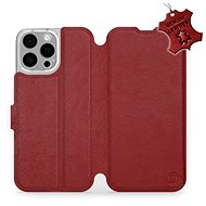 Leather Mobiwear flip book for Apple iPhone 16 Pro Max - Dark Red - L_DRS - Phone Case