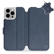 Leather Mobiwear flip book for Apple iPhone 16 Pro Max - Blue - L_NBS - Phone Case