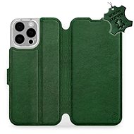 Leather Mobiwear flip book for Apple iPhone 16 Pro Max - Green - L_GRS - Phone Case